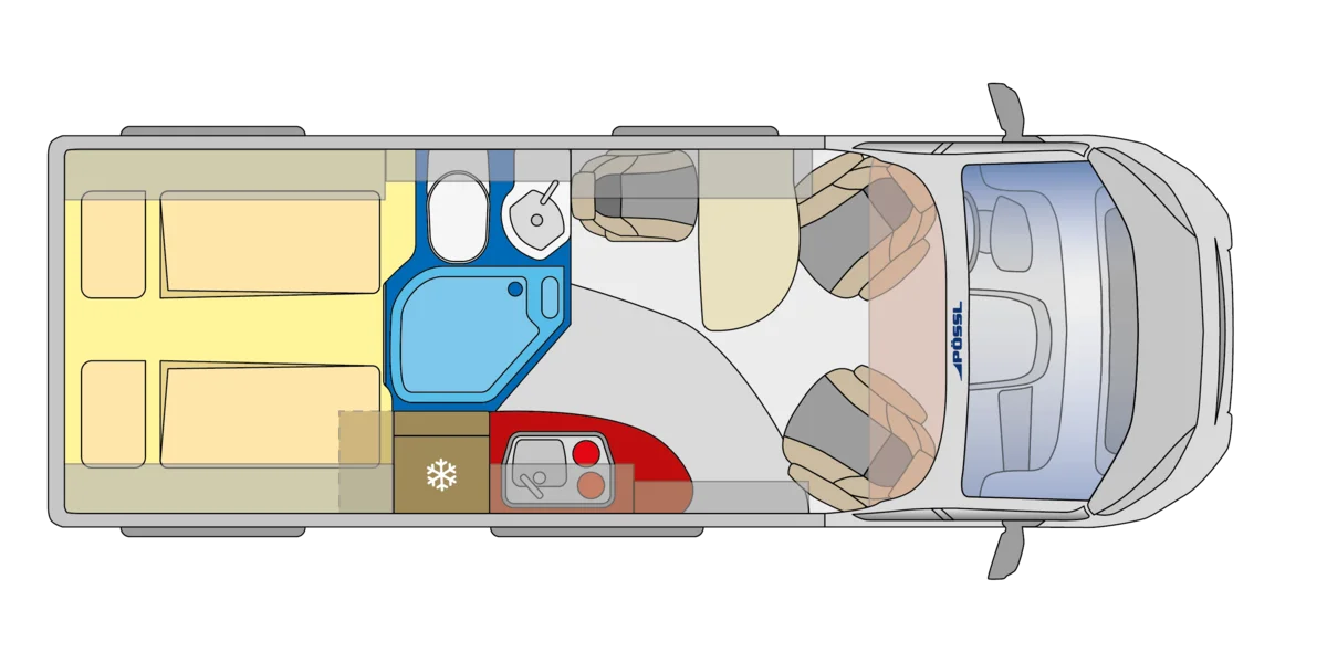 Pössl Summit Shine 640 R Evo: Grundriss
