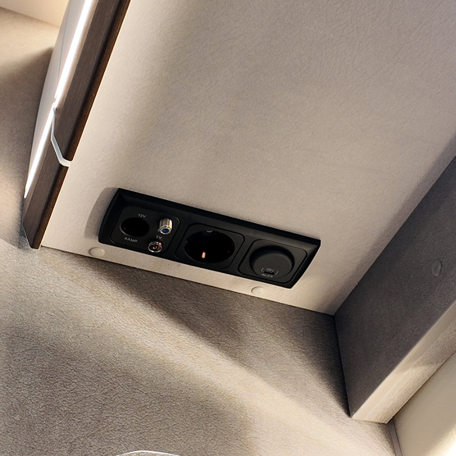 TV/SAT-Vorbereitung (inkl. 230V/12V/USB Steckdose, TV-Dose)